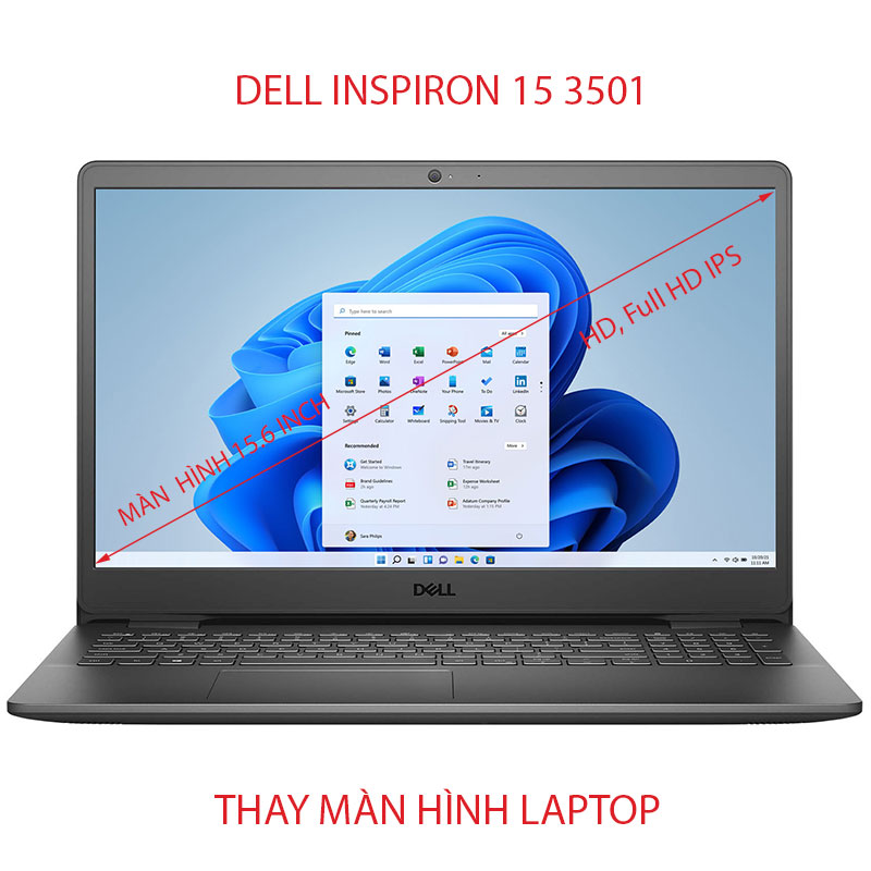 màn hình Laptop Dell INSPIRON 15 3501 HD, Full HD IPS