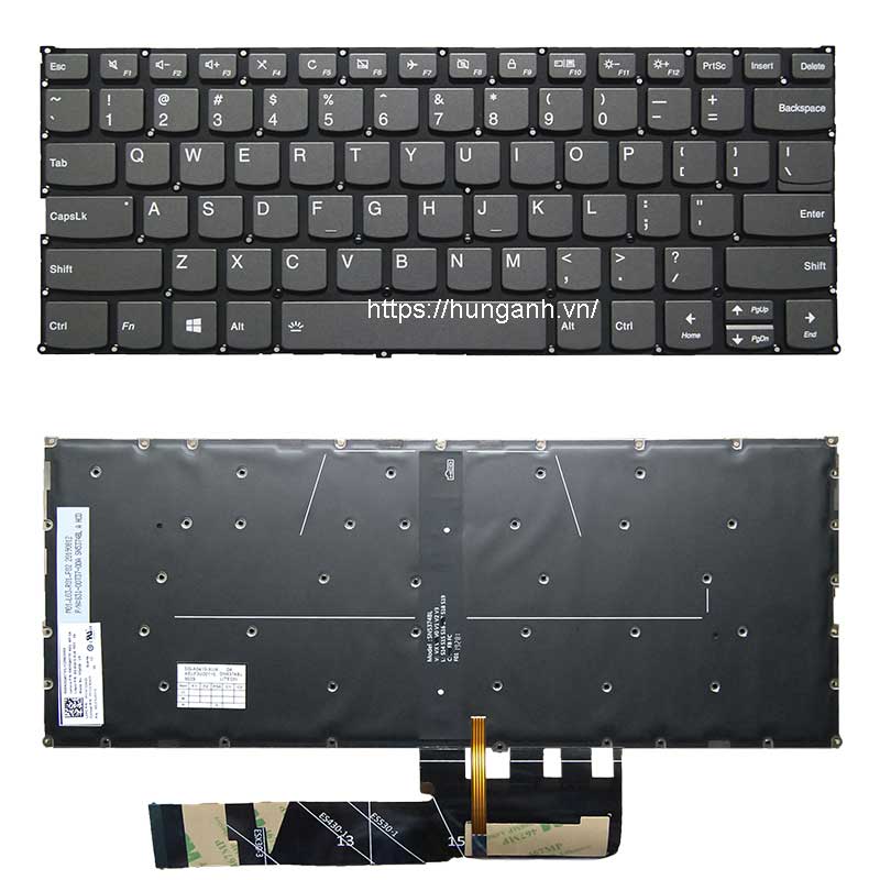 Bàn phím laptop Lenovo Yoga 530-14IKB 14ARR Led Zin