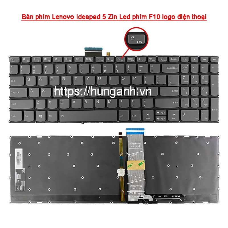 Bàn phím laptop Lenovo Ideapad 5 ( 15IIL05 15ARE05 15ITL05 15ALC05 ) chuẩn US Zin Led