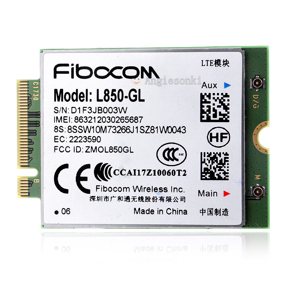 Thẻ card WWAN 4G LTE Fibocom L850-GL dùng cho Thinkpad