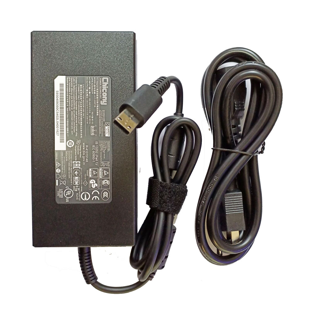 Dây Sạc Pin Laptop Chicony 230W chân thường, kim, USB ( 20V- 11.5A/ 19.5V-11.8A )