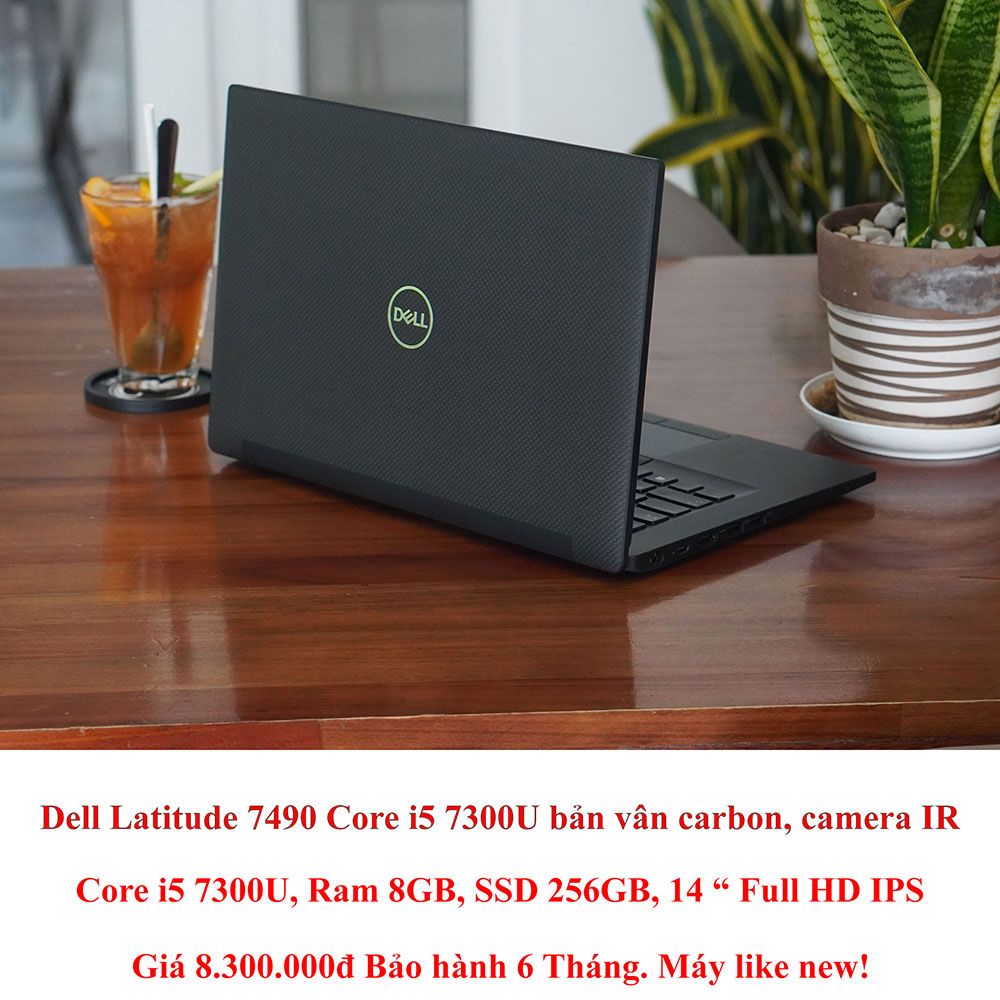 Dell Latitude 7490 Core i5 7300U, Ram 8GB, SSD 256GB, 14 Inch FHD, VGA On