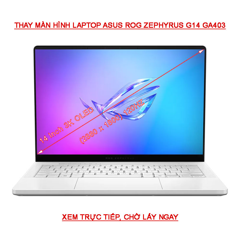 LCD màn hình Laptop Asus ROG Zephyrus G14 GA403 GA403WP GA403WM GA403WR GA403UV GA403UU Samsung ATNA40CU05-0 3K(2880 x 1