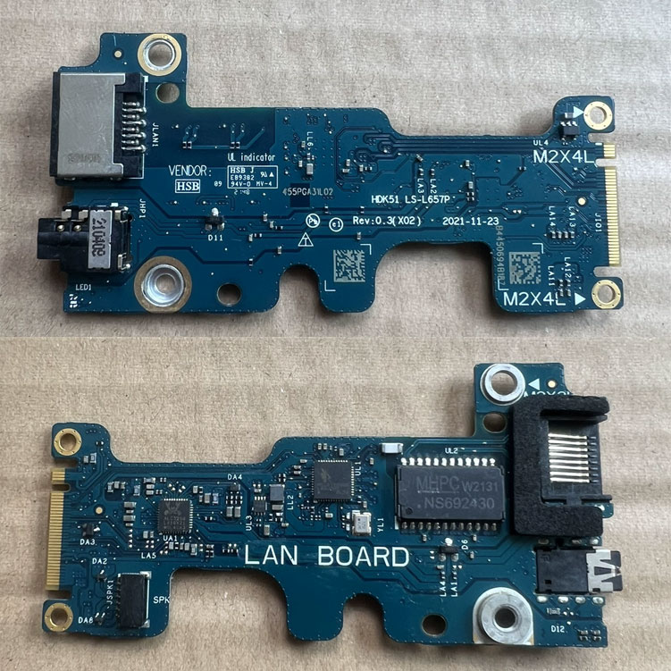 Vỉ mạch rời, USB board âm thanh tiếng sound, cổng LAN Dell LS-L651P 059G8M LS-L655P 0V9K8D LS-L657P / 0T1JPR