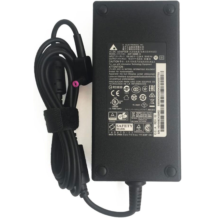 Sạc Laptop Acer 180W Slim chân thường to ( 19.5v- 9.23A )