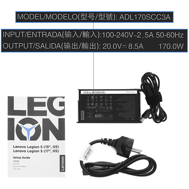Bộ Sạc Lenovo Legion 5 15IMH05H 15ARH05H 170W Slim chân USB 