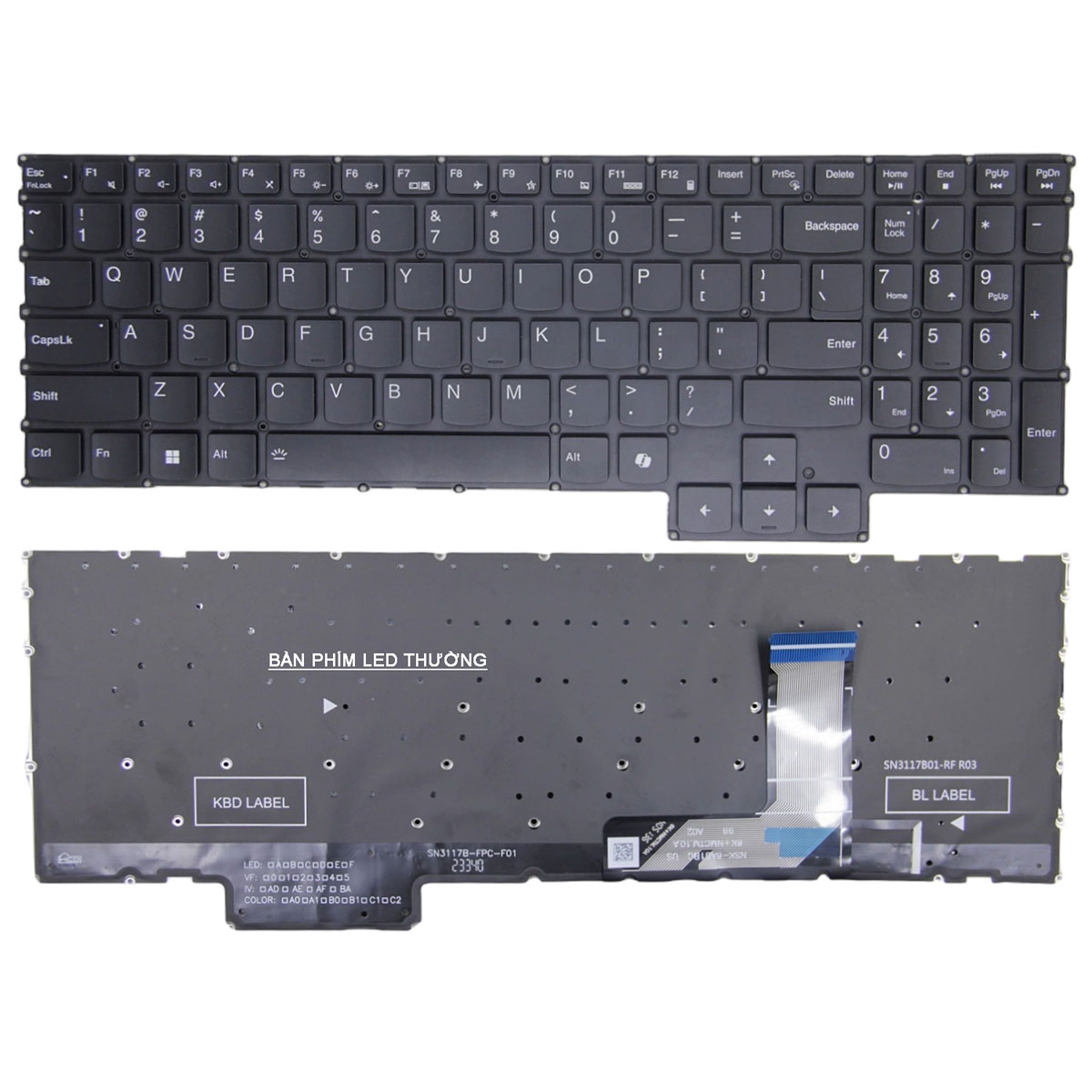 Keyboard Bàn phím laptop Lenovo IdeaPad Gaming 3 15ARH7 IAH7 Led RGB