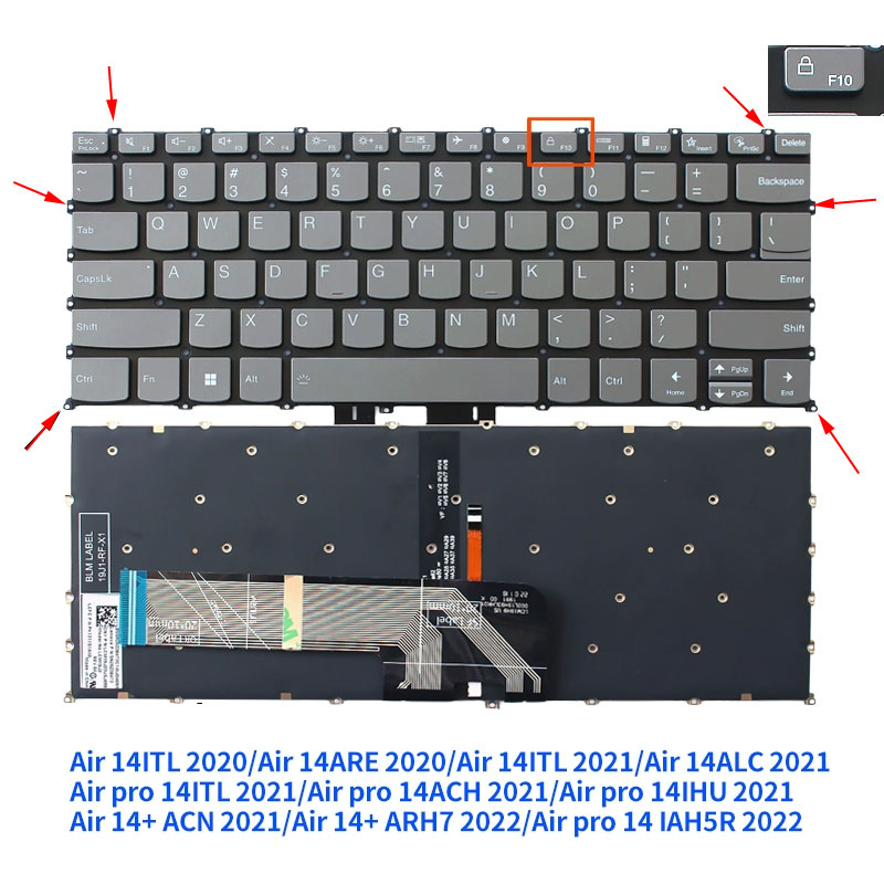 KEYBOARD Bàn phím laptop Lenovo IdeaPad Slim 5 14ABR8 14IRL8 14IAH8 Zin Led