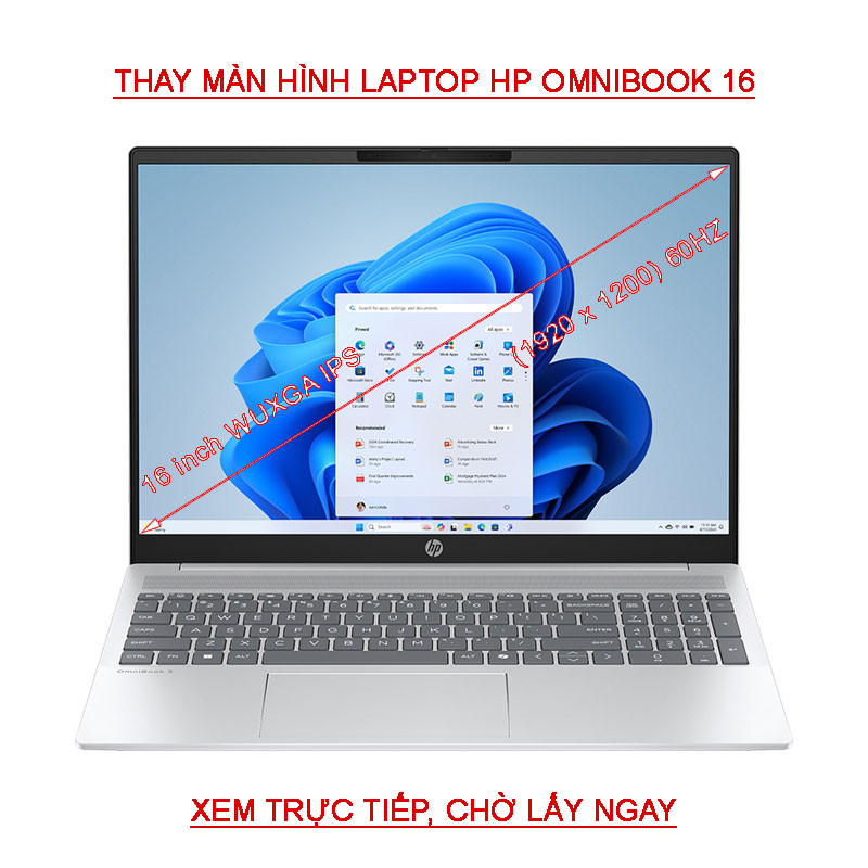 LCD màn hình HP OmniBook 5 AI 16-af af1046TU af1048TU af1052TU af0052TU af0053TU af1054TU af0055TU af1056TU af1046TU