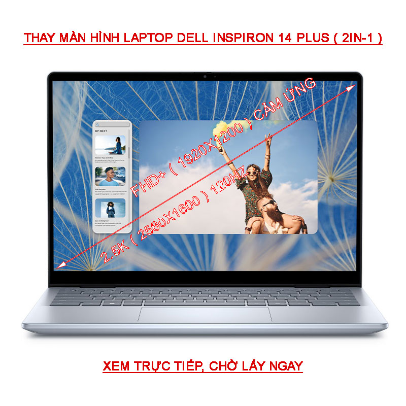 LCD màn hình Dell Inspiron 7440 7445 Plus FHD+ 2in1 cảm ứng, 2.5K 120HZ
