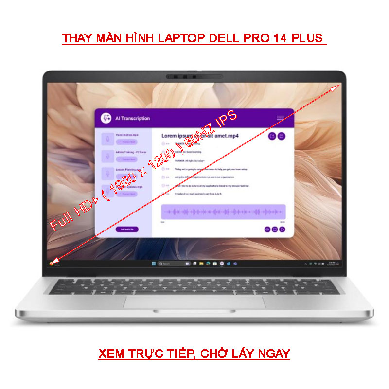 LCD Dell Pro 14 Plus PB14250 PB14255 FHD+ 1920X1200 60HZ IPS