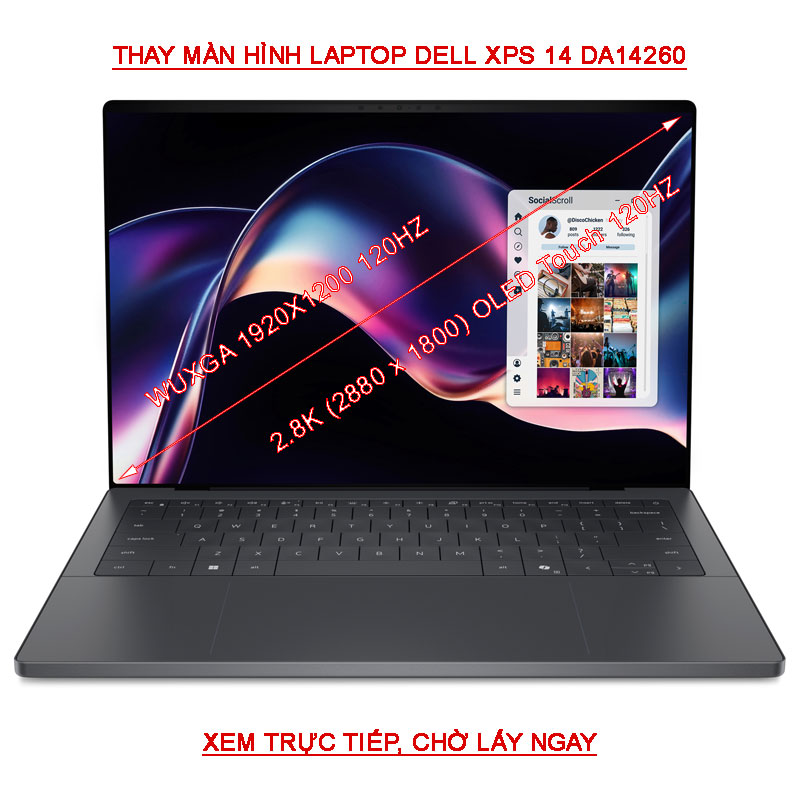 LCD màn hình Laptop Dell XPS 14 DA14260 FHD+ 2.8K OLED IPS