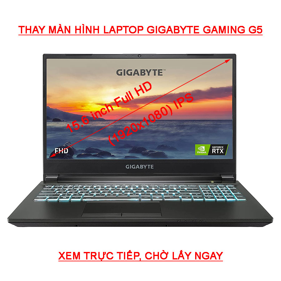 Màn hình Laptop Gigabyte Gaming G5 ( GE GD KE KF ) 15.6 Inch Full HD 144HZ