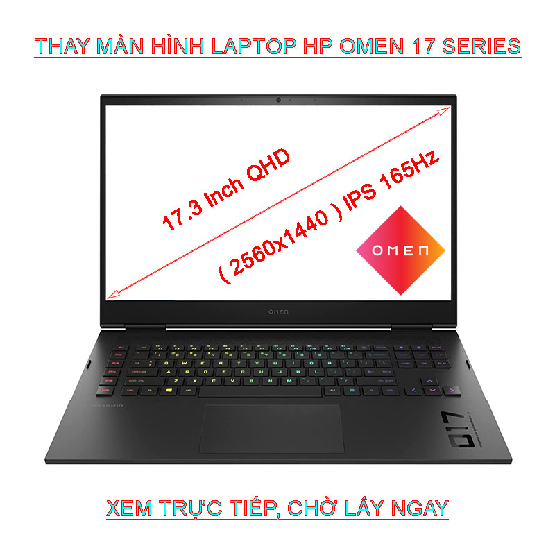 Màn hình Laptop HP Omen 17 2021 2022 17.3 Inch FHD 144Hz, QHD ( 2560x1440 ) IPS 165Hz 240Hz