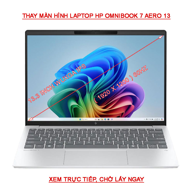 LCD màn hình HP OmniBook 7 Aero 13-bg bg1083AU bg1087AU 13.3 WUXGA IPS