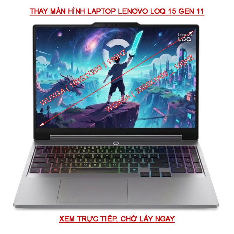 LCD màn hình Lenovo LOQ 15AHP11 15IPH11 WUXGA 165HZ, WQXGA 180HZ