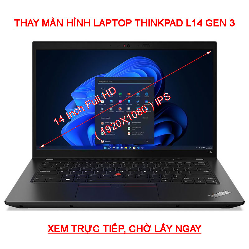 Màn hình Laptop Lenovo Thinkpad L14 G3 Gen 3 14 Inch Full HD 1920x1080 IPS