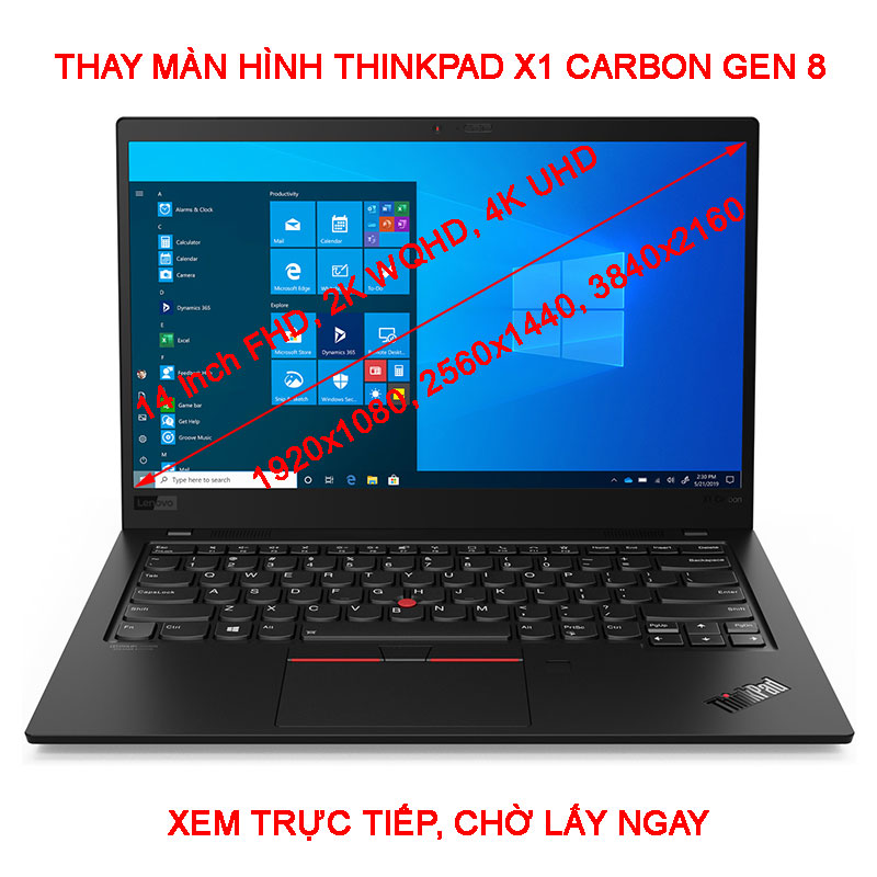 Màn hình Laptop Lenovo Thinkpad X1 Carbon Gen 8 FHD 1920x1080 IPS, 2K 2560x1440 WQHD, UHD 4K 3840x2160