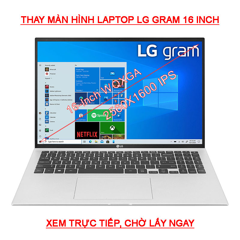 Màn hình Laptop LG Gram 16ZD90R 16Z90R-E.AH75A5 AH76A5 16-Inch WQXGA 2560x1600 IPS