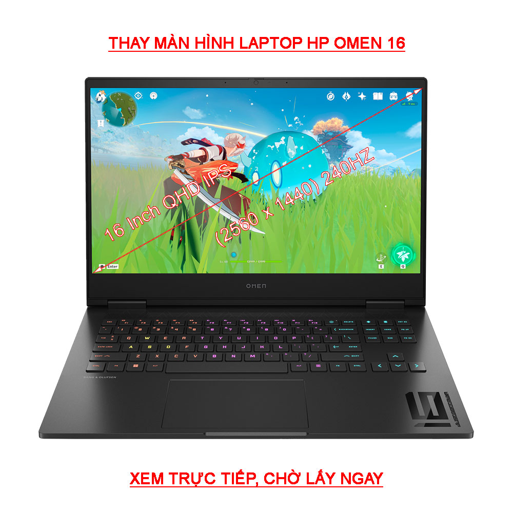 LCD màn hình HP OMEN 16-xf xf0070AX xf0071AX xf0052ax 16.1 Inch QHD 240HZ