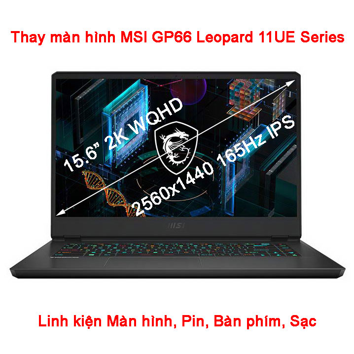 Màn hình Laptop MSI GP66 Leopard 11UE Series 15.6 inch 2K QHD 2560x1440 165Hz IPS