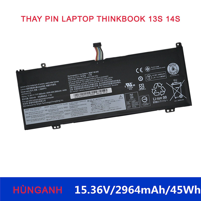 Pin Laptop Lenovo Thinkbook 13S IML IWL, 14S IML IWL 45wh