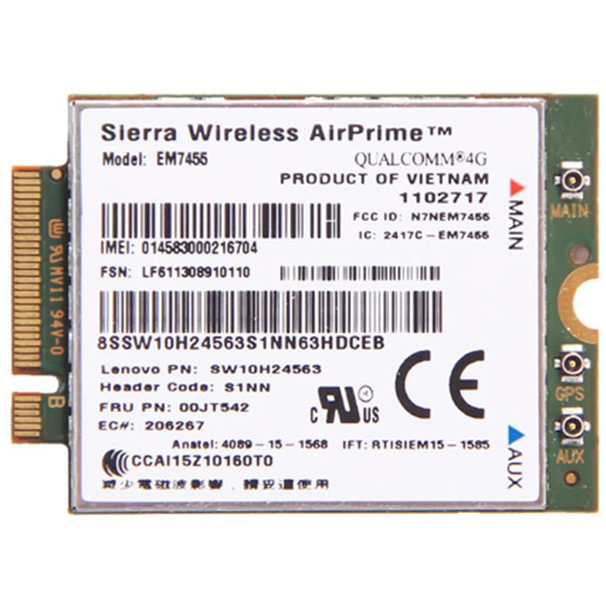 Thẻ card WWAN 4G LTE Sierra Wireless EM7455 dùng cho Thinkpad